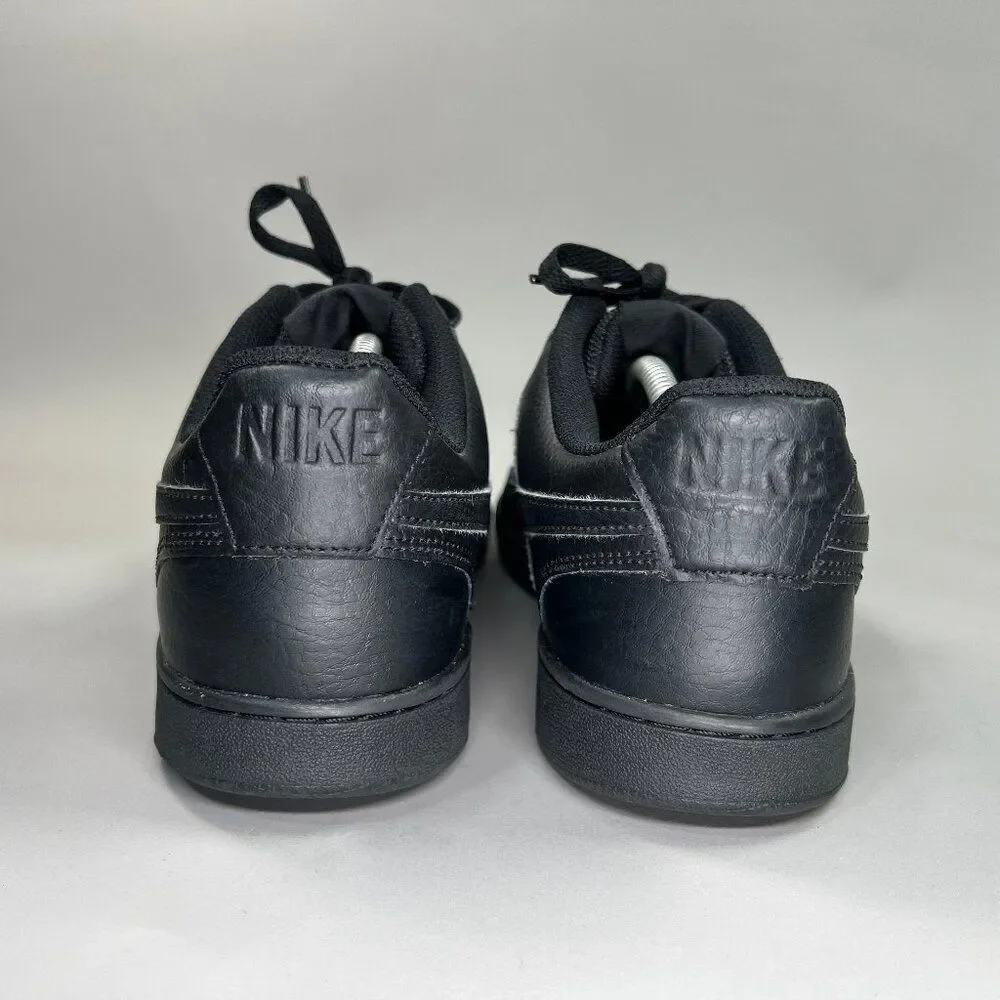 Nike Court‎ Vision Low Shoes Men's Size 11 Black Leather Classic Retro Sneakers